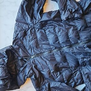 Eddie Bauer Black Quilted  Down Jacket M